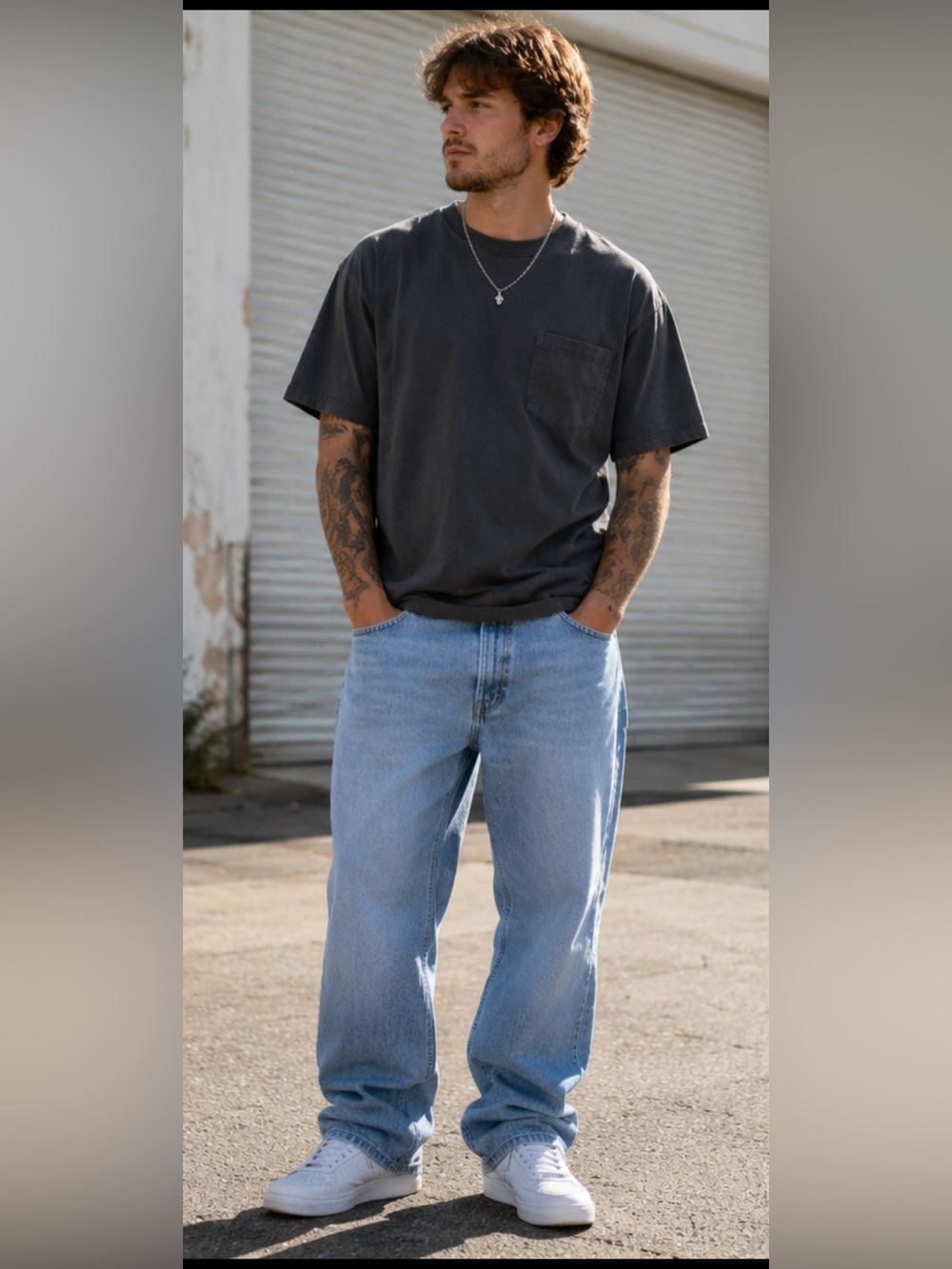 Levi’s 569 Loose Straight Jeans Men’s 44x30 Light Wash Denim Y2K 2006 Vintage